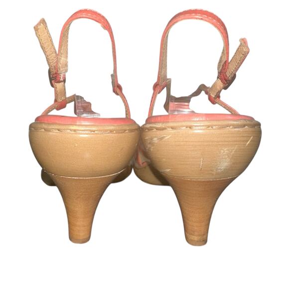 Sofft Coral Leather Strappy Sandals Size 8 – Comfortable Heeled Summer Shoes - Picture 3 of 11